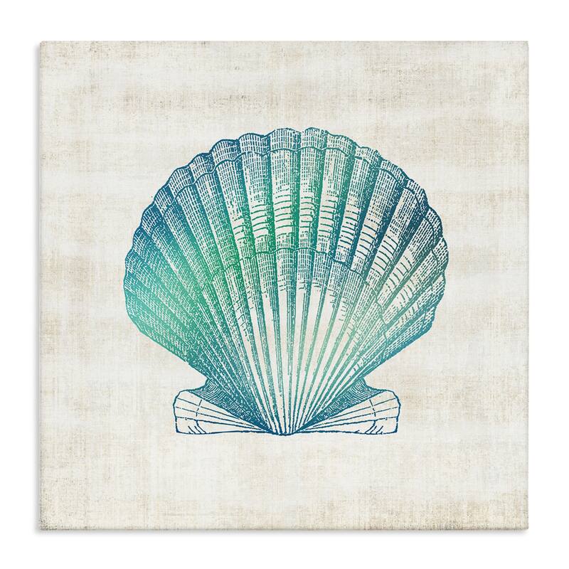 Stupell Gradient Clam Seashell Canvas Wall Art Design By Susan Arnot - 36 x 36
