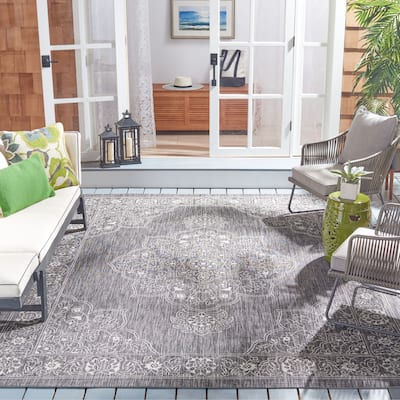 SAFAVIEH Courtyard Jumanah Indoor/ Outdoor Waterproof Patio Backyard Rug