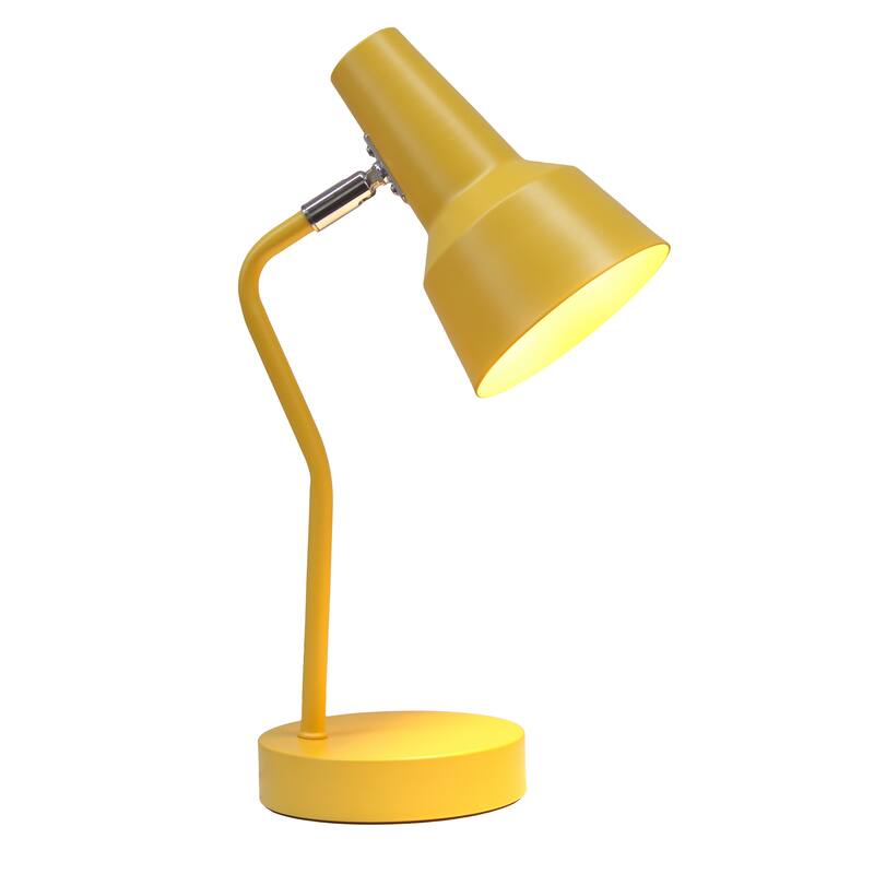 Metal Gooseneck Desk Lamp Adjustable Task Light for Home Office - 7.80 x 5.20 x 15.20 in. (L x W x H)