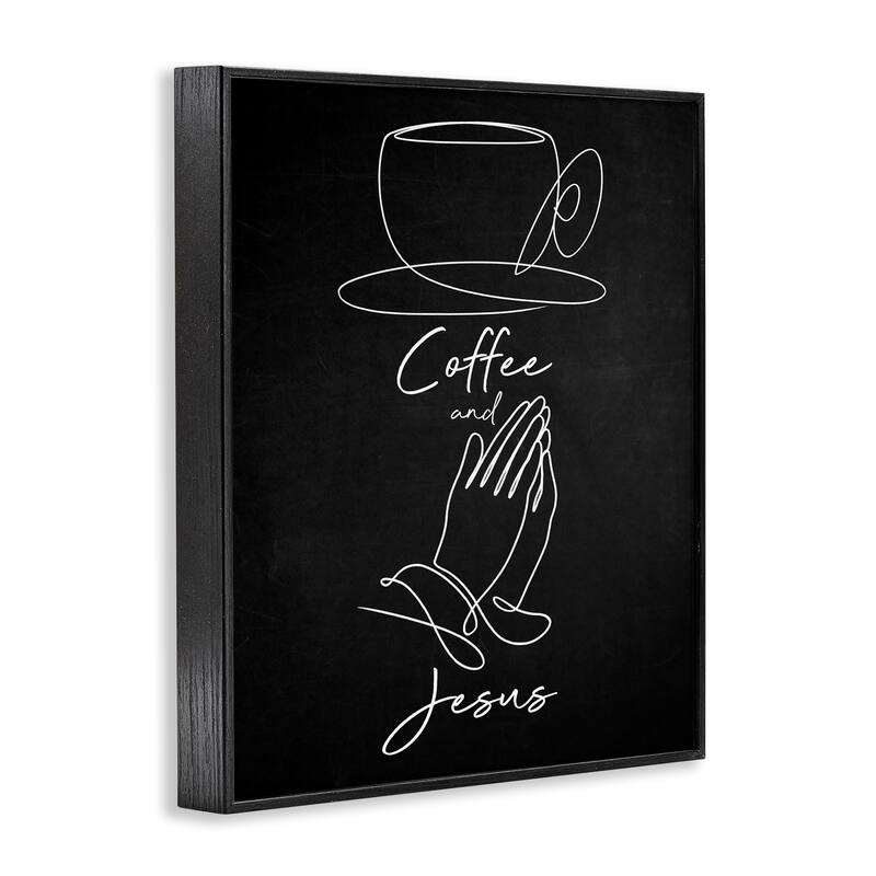 Stupell Coffee & Jesus Prayer Framed Giclee Art Design By Marcus Prime