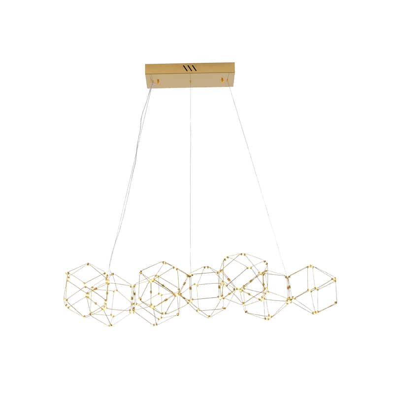 45" Gold Stainless Steel LED Chandelier