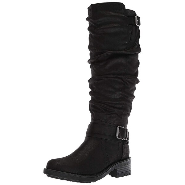 carlos santana black knee high boots