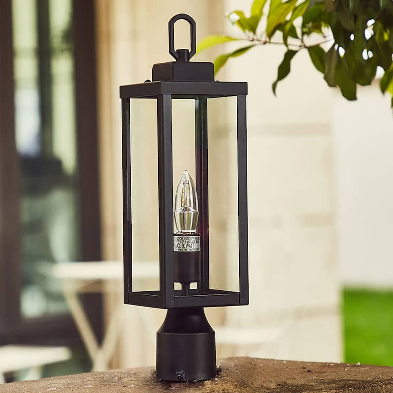 1-Light Outdoor Post Light - 5.12"x5.12"x16.5"