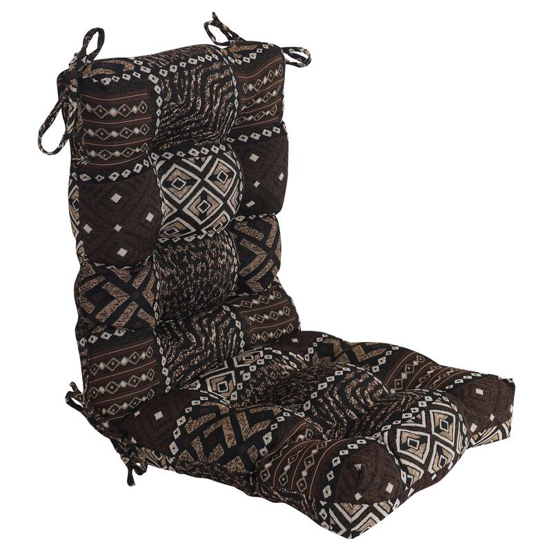 Tapestry Tufted Seat/Back Chair Cushion (Multiple Sizes) - 18 x 38 - Congo - Single