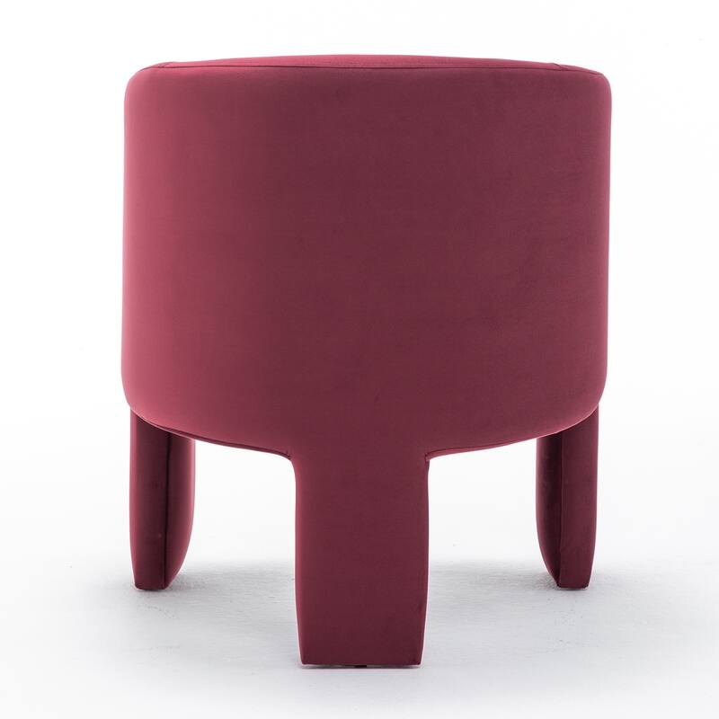 SEYNAR Modern Velvet Accent Chair, Upholstered Barrel Chair with Unique Solid Base for Living Room Soft Club Chair