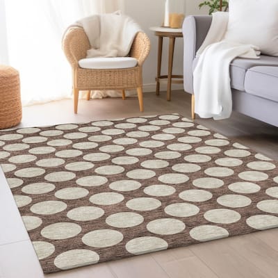 Premium Washable Super Soft Modern Polka Dots Mayfield Rug