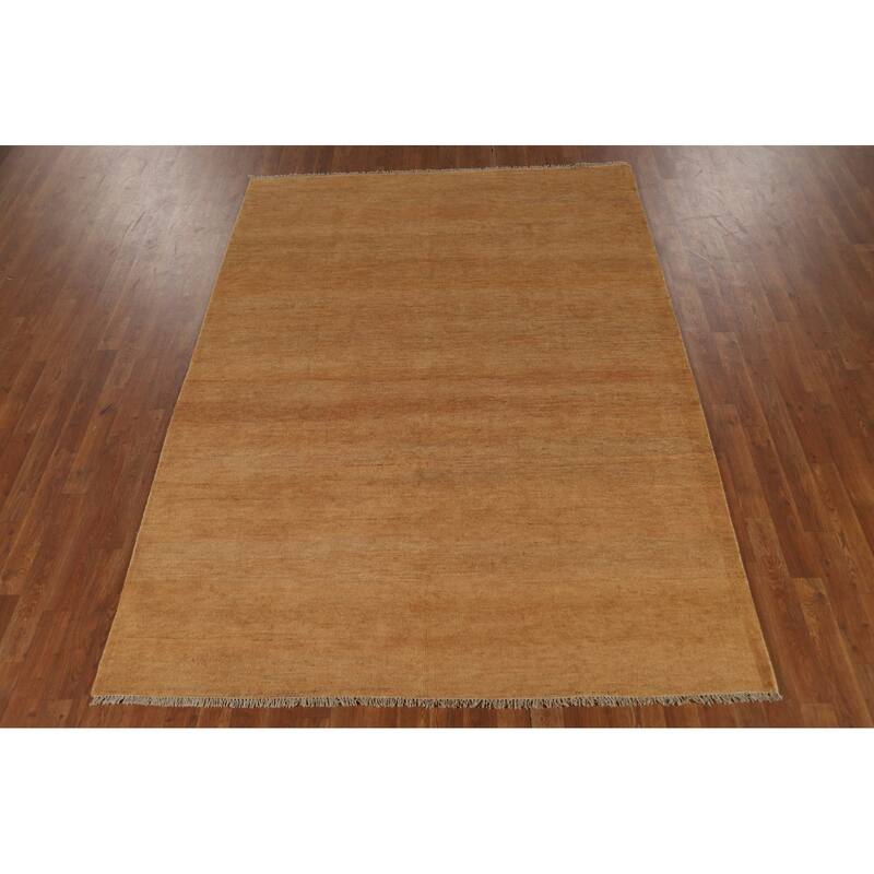 Modern Gabbeh Oriental Area Rug Contemporary Hand-Knotted Wool Carpet - 5'0" x 8'0"