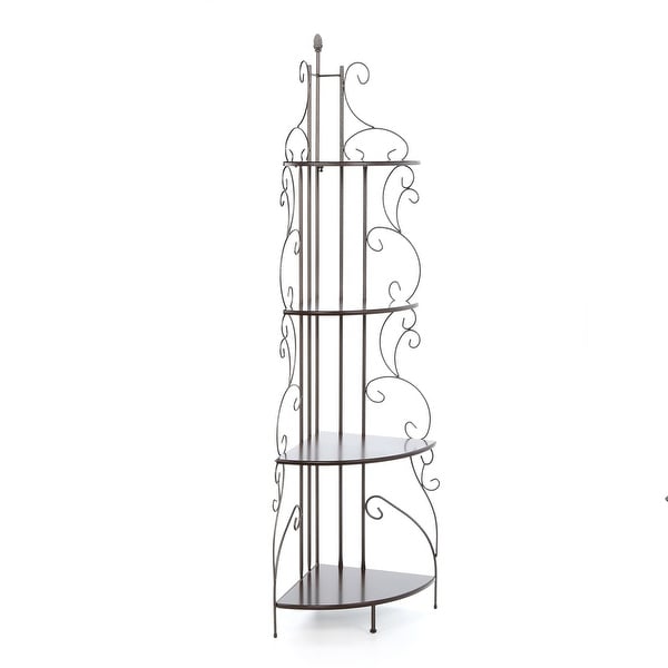 Black corner sales bakers rack