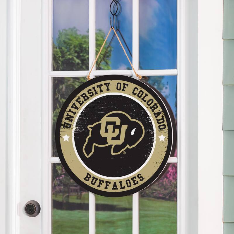 University of Colorado Wooden Door Decor Wall Sign - Multi-Color
