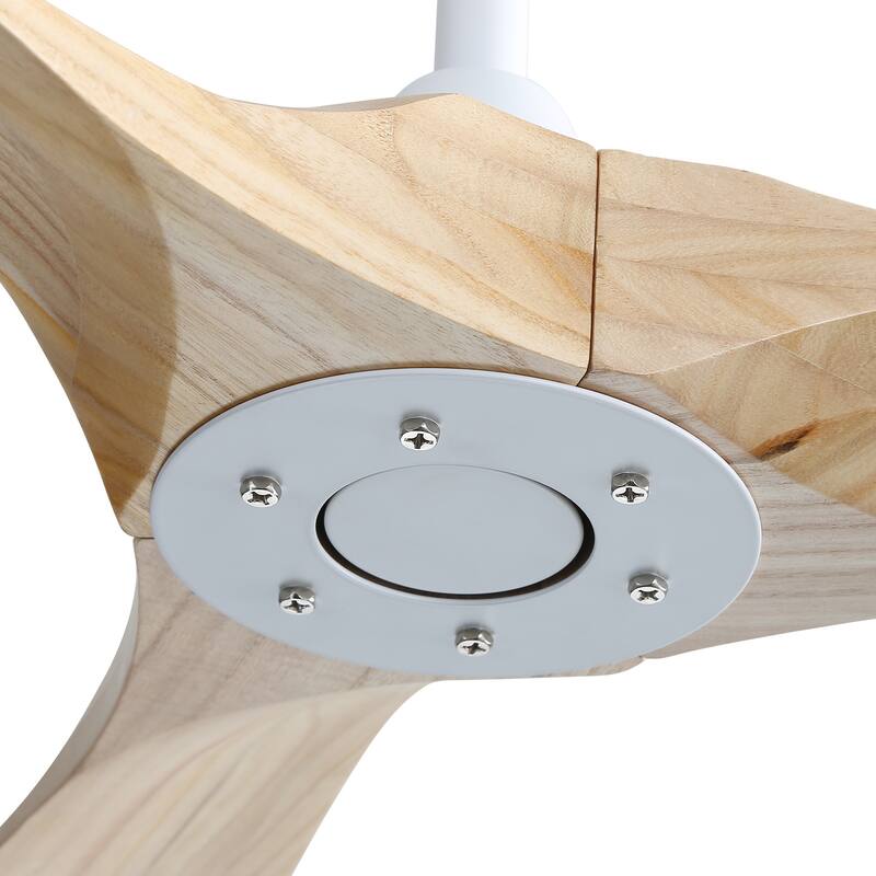 Sofucor 60 Inch Ceiling Fan No Light With Remote Control 3 Fan Blades Reversible DC Motor Timer Farmhouse