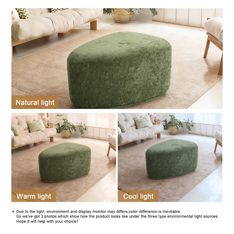 Modern Triangular Upholstered Accent Ottoman