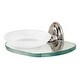 preview thumbnail 1 of 3, Alno Classic Traditional Wall Mounted Glass Soap Dish with Brass