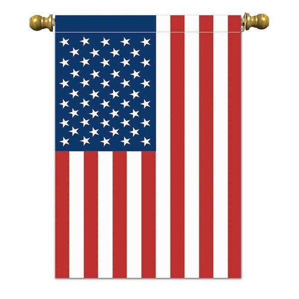 Red and Blue Patriotic Rectangular Garden Flag 18" x 12" - N/A