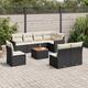 Option Black and cream 9 Piece Set With table