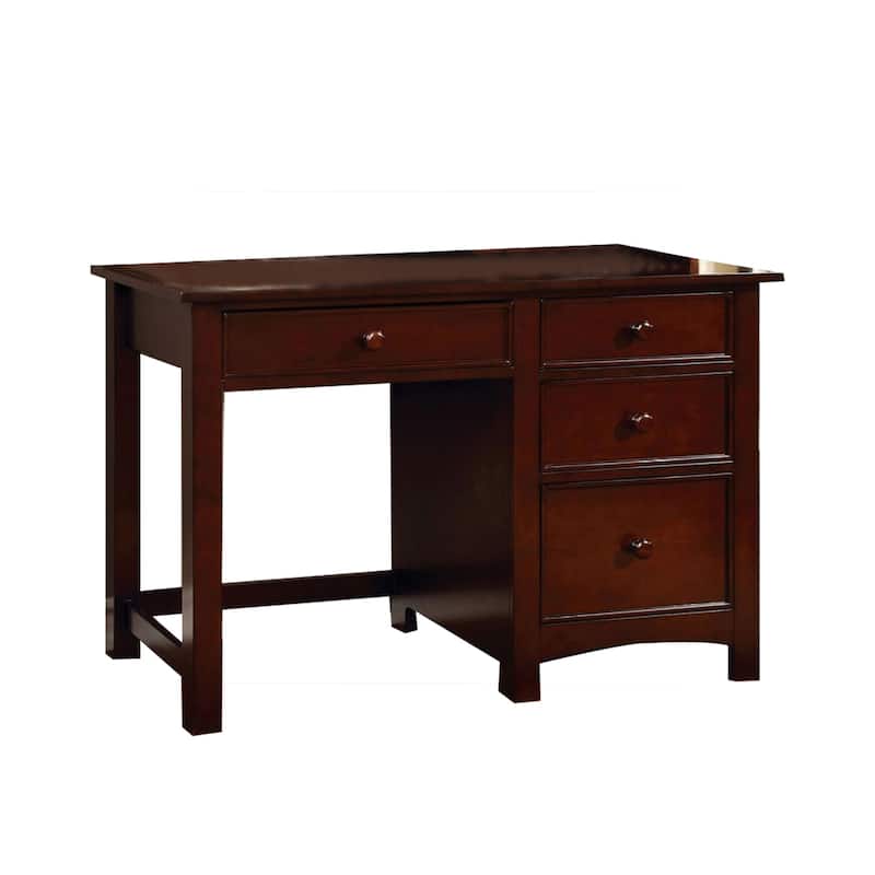 Wooden Desk with Four Drawers - Cherry