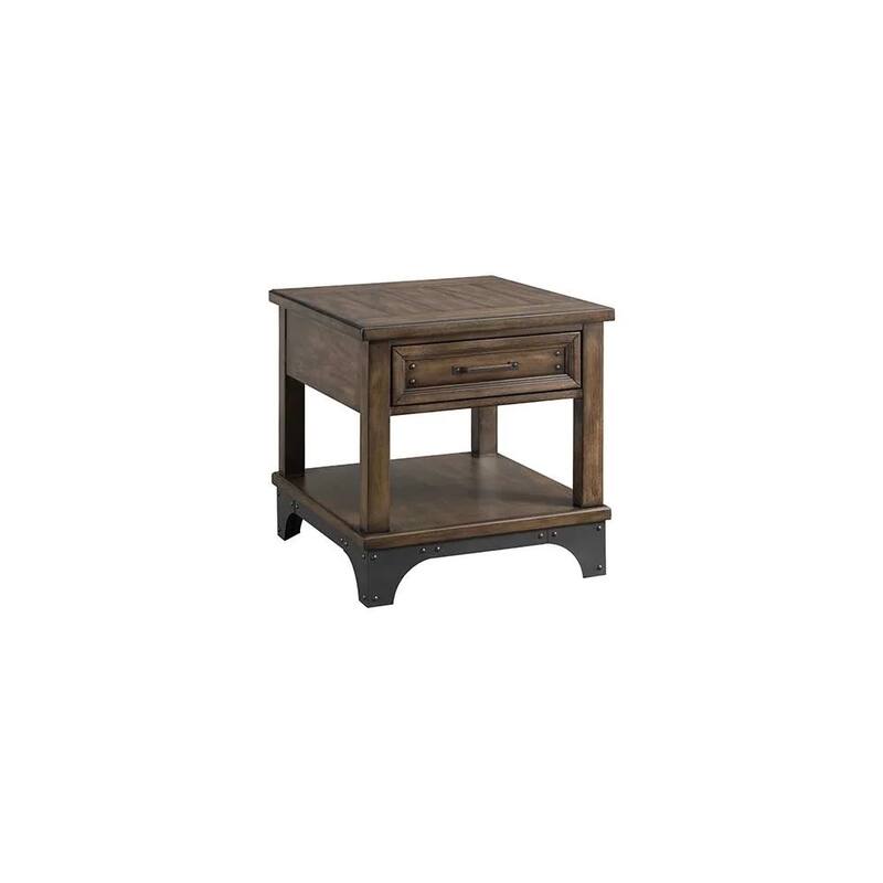 The Gray Barn Hatchery Gun Powder Grey 1-drawer End Table