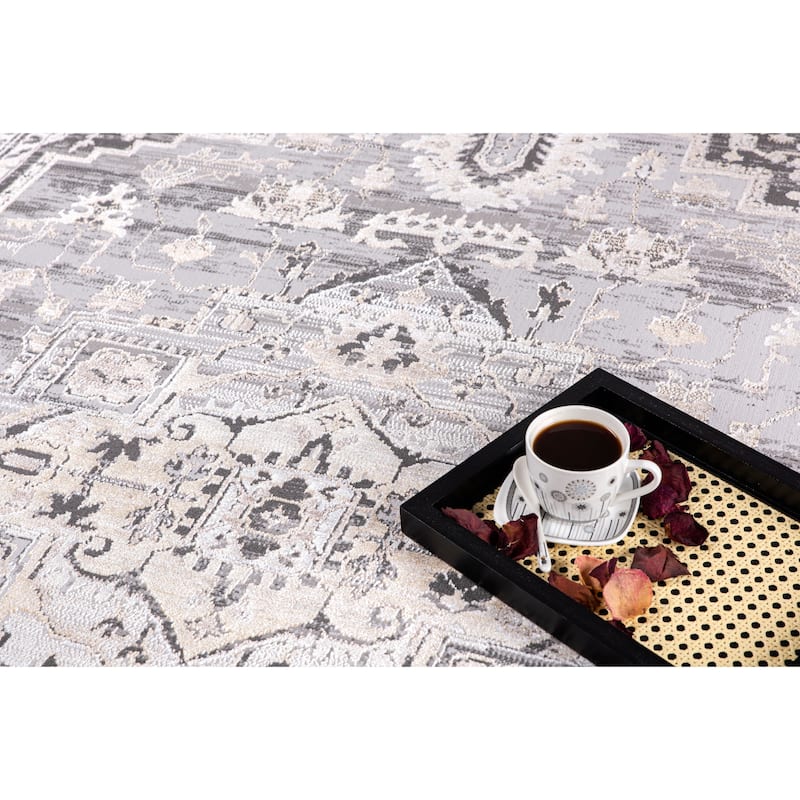 Bowman Classic Oriental Gray/Beige Area Rug