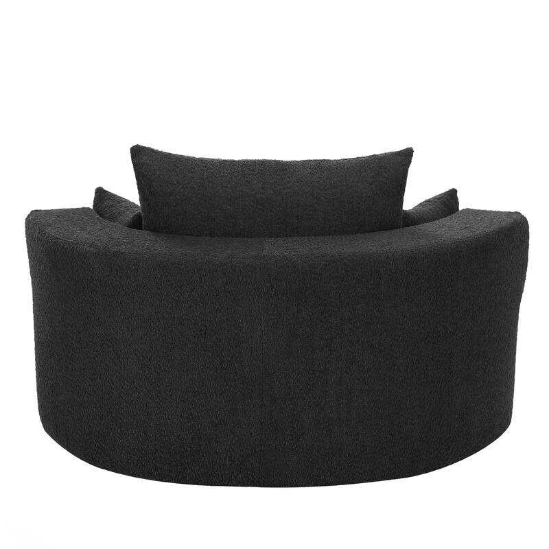 360° Swivel Chair Accent Barrel Chair Swivel Round Sofa Chair with 3 Removable Pillows for Living Room, Bedroom