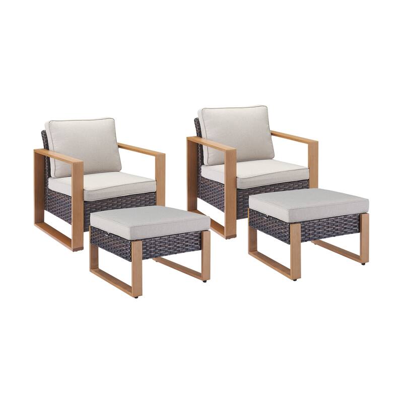 Pocassy Outdoor Patio Chairs Set for Garden Yards