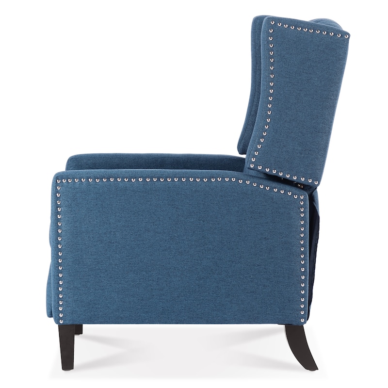 Fabric Wingback Recliner Chair with 3-Position Manual Recline, 220lb Capacity