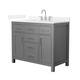 Option Dark Gray / White Quartz Top / Brushed Nickel