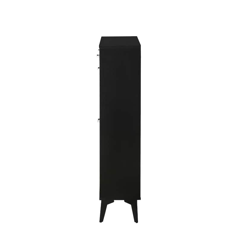 Shoe Cabinet with 2 Flip Drawers & 2 Drawers, Free Standing Tipping Bucket Organizer, Shoe Rack with Adjustable Shelves