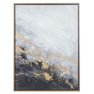 Canvas Geode Living Room Framed Wall Art with Gold Frame - Roche River ...