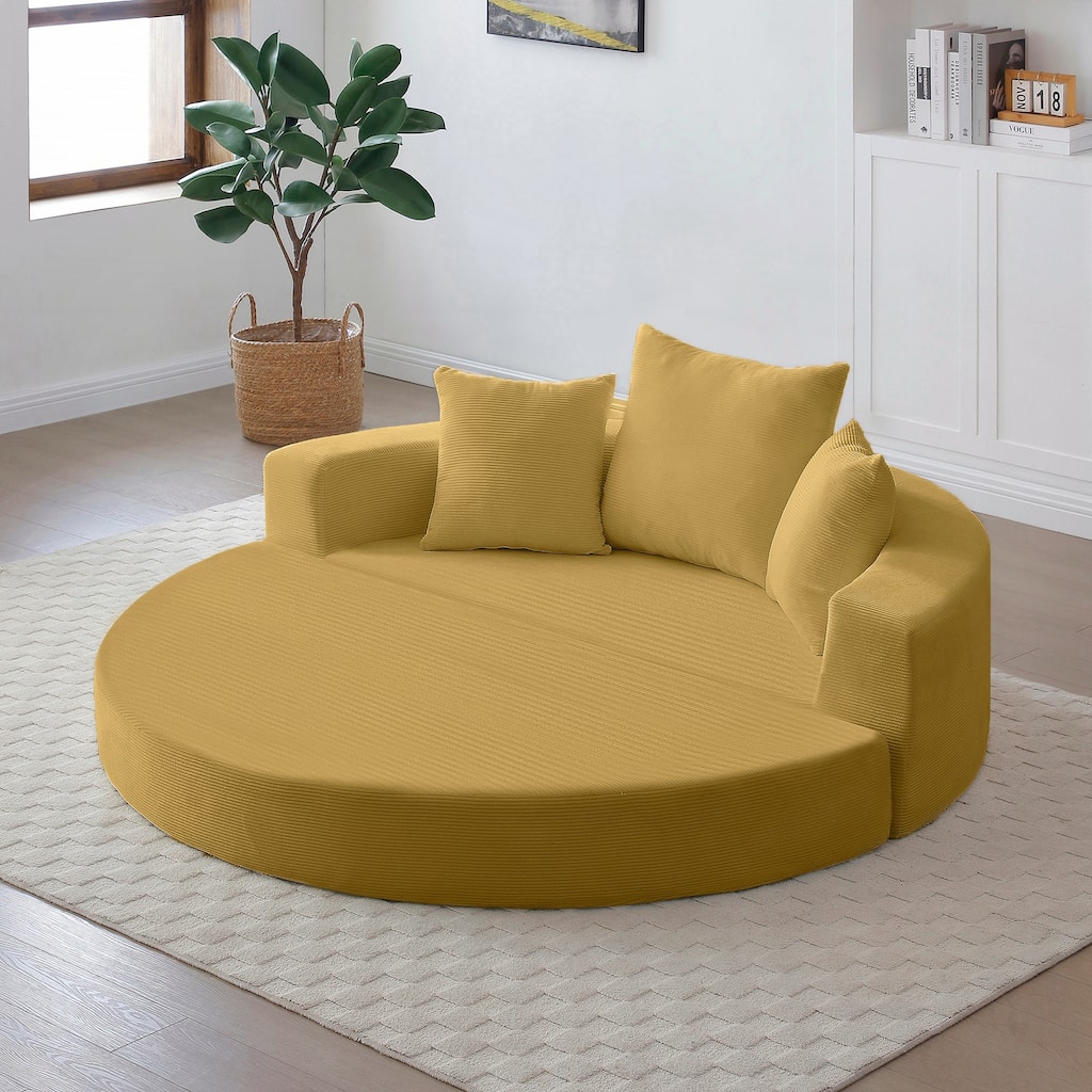 Convertible Sofa Couch Bed,Nulti-functional,Circular Bed,Adjustable Futon Sofa