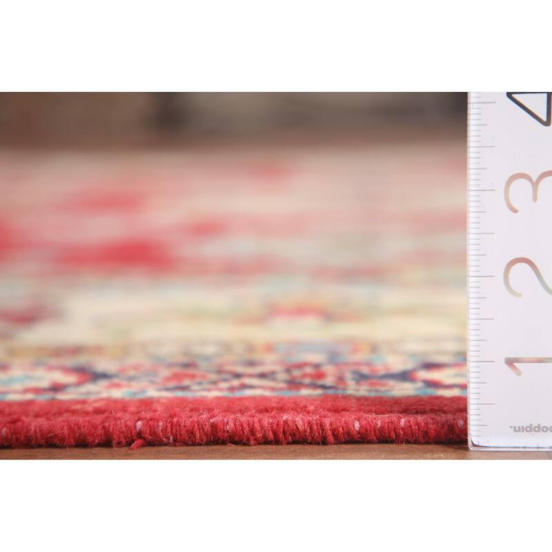 Hand Knotted Oriental 100% Wool Carpet Traditional Geometric Red Kazak Area Rug - 9' 11'' X 6' 6''