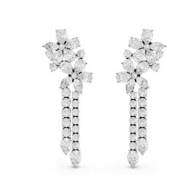 Auriya 14k Gold 3 1/5ctw Lab Grown Diamond Dangle Earrings (E-F VS)