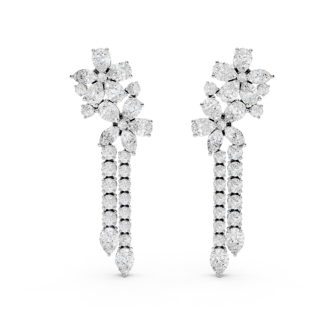 Auriya 14k Gold 3 1/5ctw Lab Grown Diamond Dangle Earrings (E-F VS)