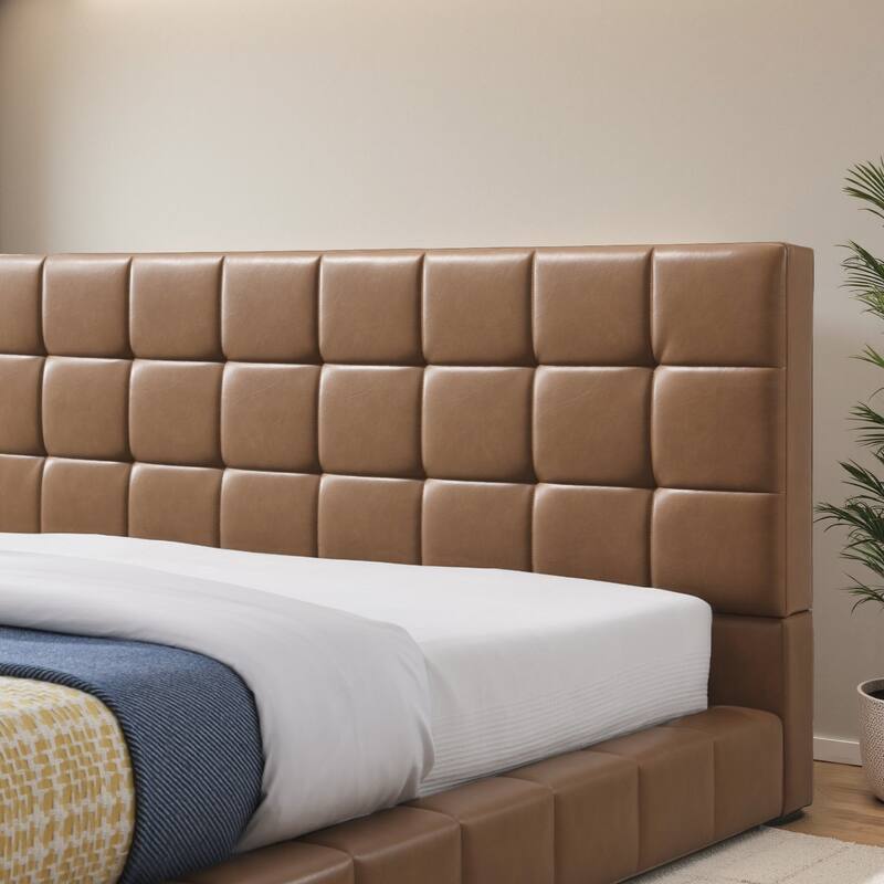 Hannover Vegan Leather Upholstered Platform Bed