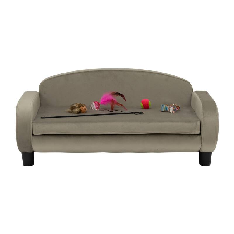 Paws & Purrs Modern Pet Sofa Bed Low-Back Lounger for Dogs & Cats – Removable Washable Mattress Cover