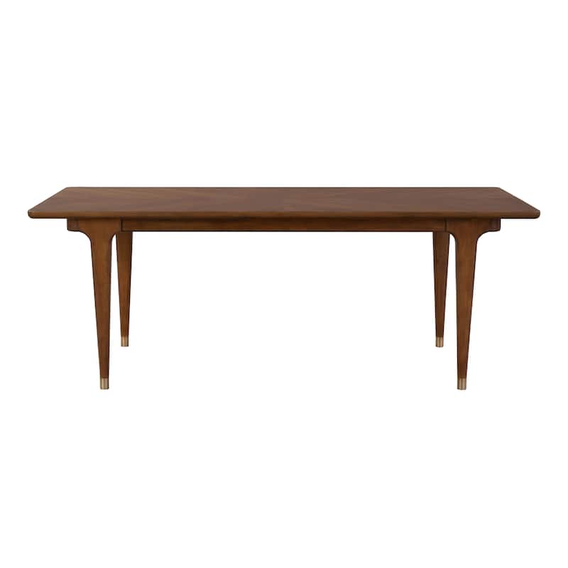 Furniture of America Forma Mid-Century Modern Walnut Solid Wood Dining Table