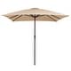 preview thumbnail 8 of 8, 8×10ft Rectangular Iron Patio Market Umbrella with Crank,No Tilt Design