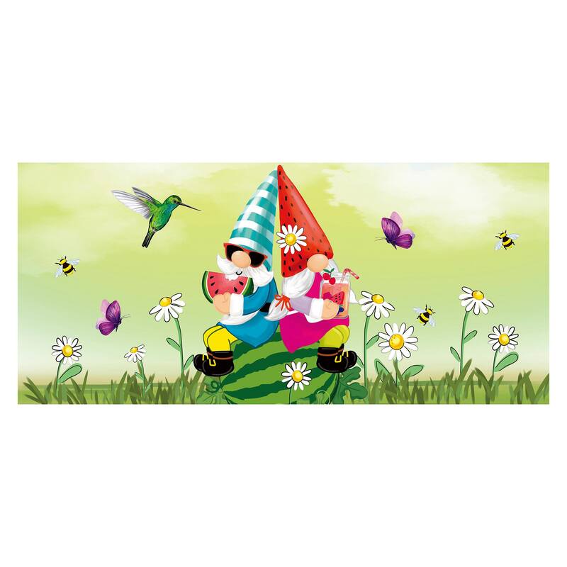 22 in. x 10 in. Chillin Gnome Couple Sassafras Switch Mat