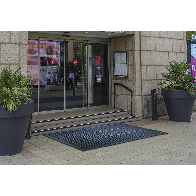 Glossy bubbles top anti-fatigue 100% Rubber Cushion mat