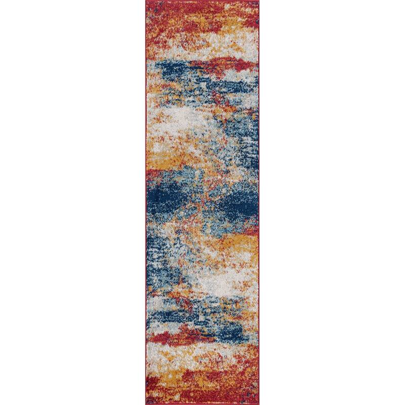Gematria Industrial Abstract Indoor Area Rug
