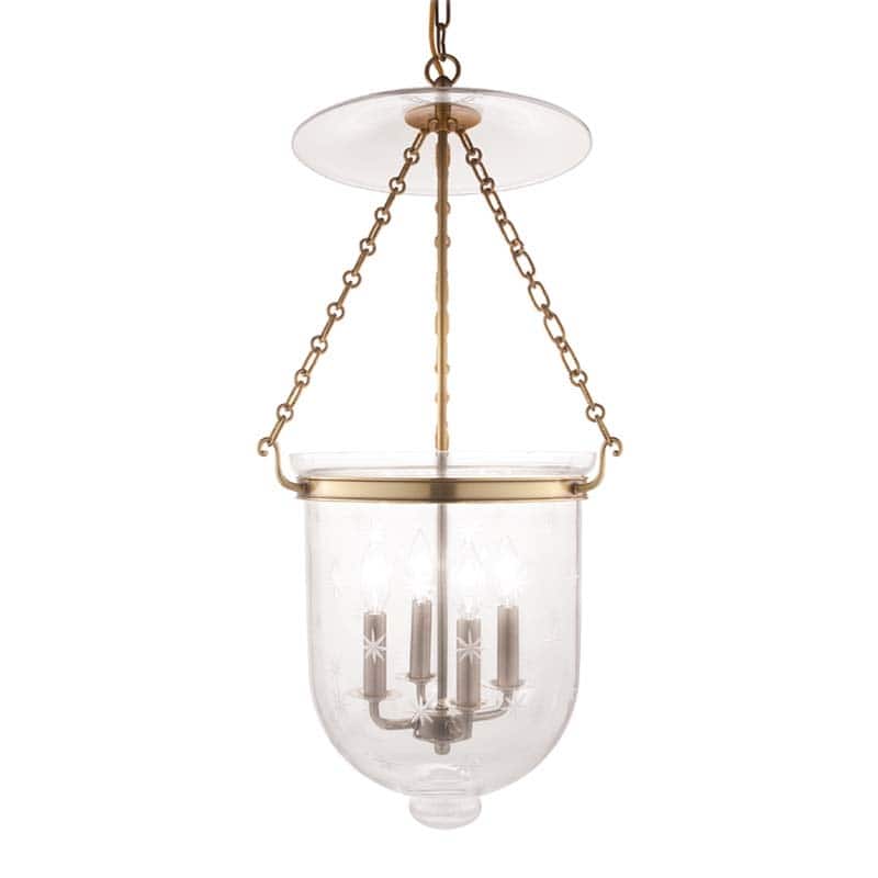 Hudson Valley Lighting Hampton 4 Light 15" Wide Taper Candle Pendant - Aged Brass