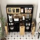 preview thumbnail 6 of 9, 59" H Buffet Sideboard Cabinet with Storage Door & Power Outlet, Farmhouse Coffee Bar Cabinet with Wine Rack