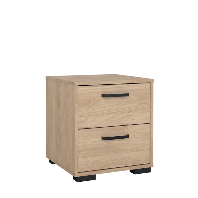 Porch & Den Sofia 2 Drawer Nightstand, Jackson Hickory - Jackson Hickory