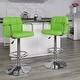 preview thumbnail 4 of 103, Quilted Vinyl Adjustable Chrome Bar Stool (Set of 2)