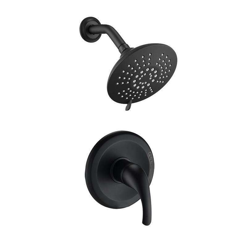 PROOX Shower System Pressure Balancing Touch-Clean 5-spray Shower Head - Matte Black
