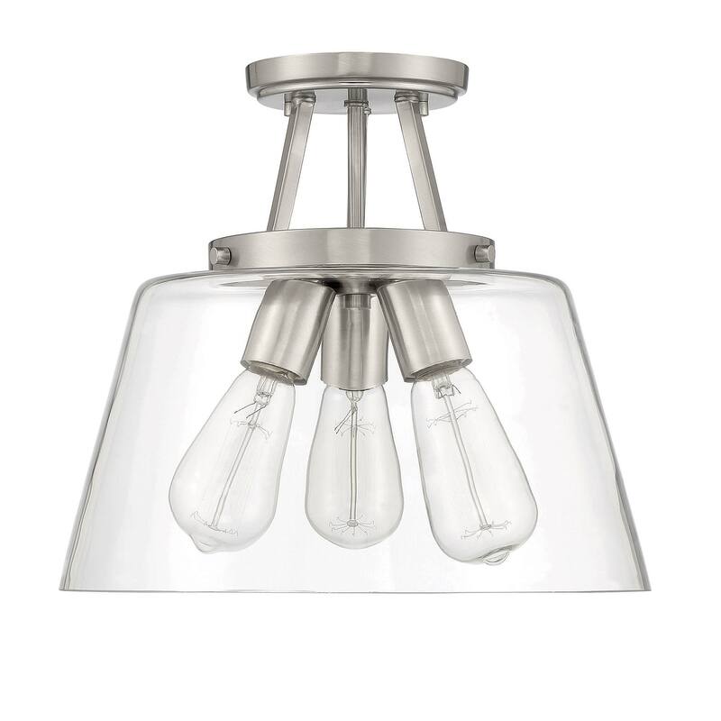 Savoy House Calhoun 3 Light 13" Wide Semi-Flush Ceiling Fixture