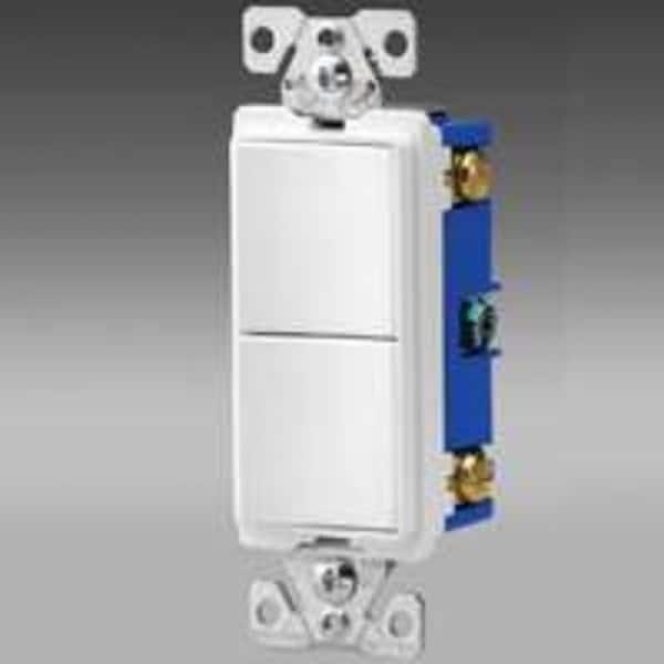 Cooper Wiring 7728w Sp Decorator Two Single Pole Combination Switches White