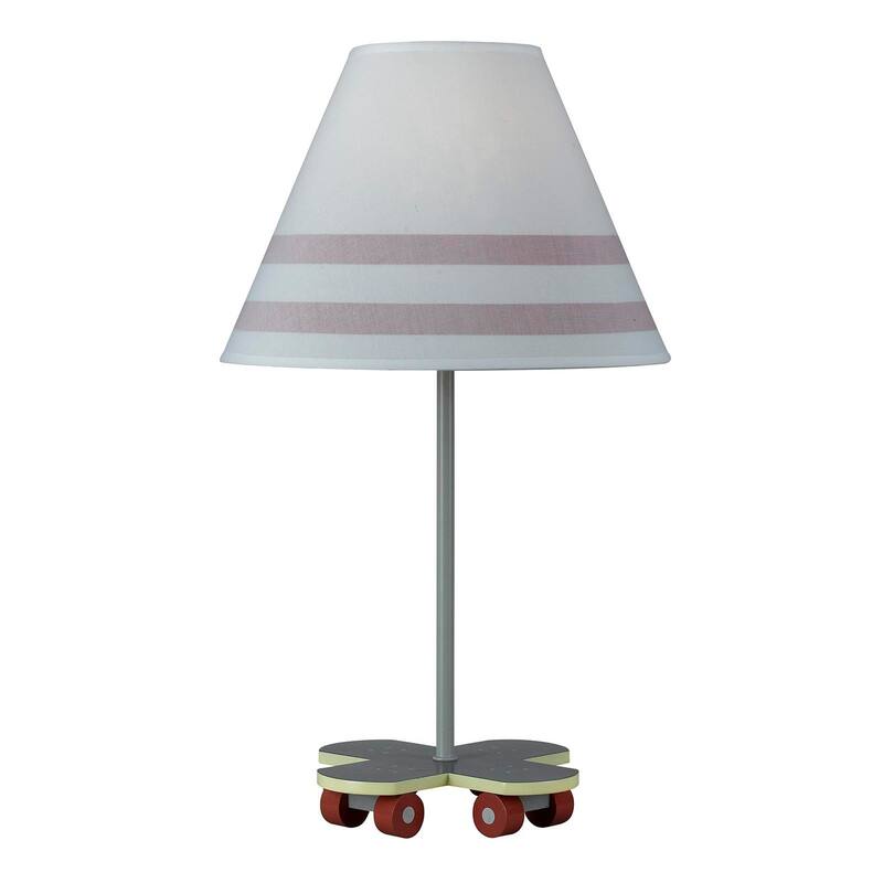 City Sleek Skateboard Lamp - 21" Multi Color Finish - 60W Round Shade - Modern Table Lamp