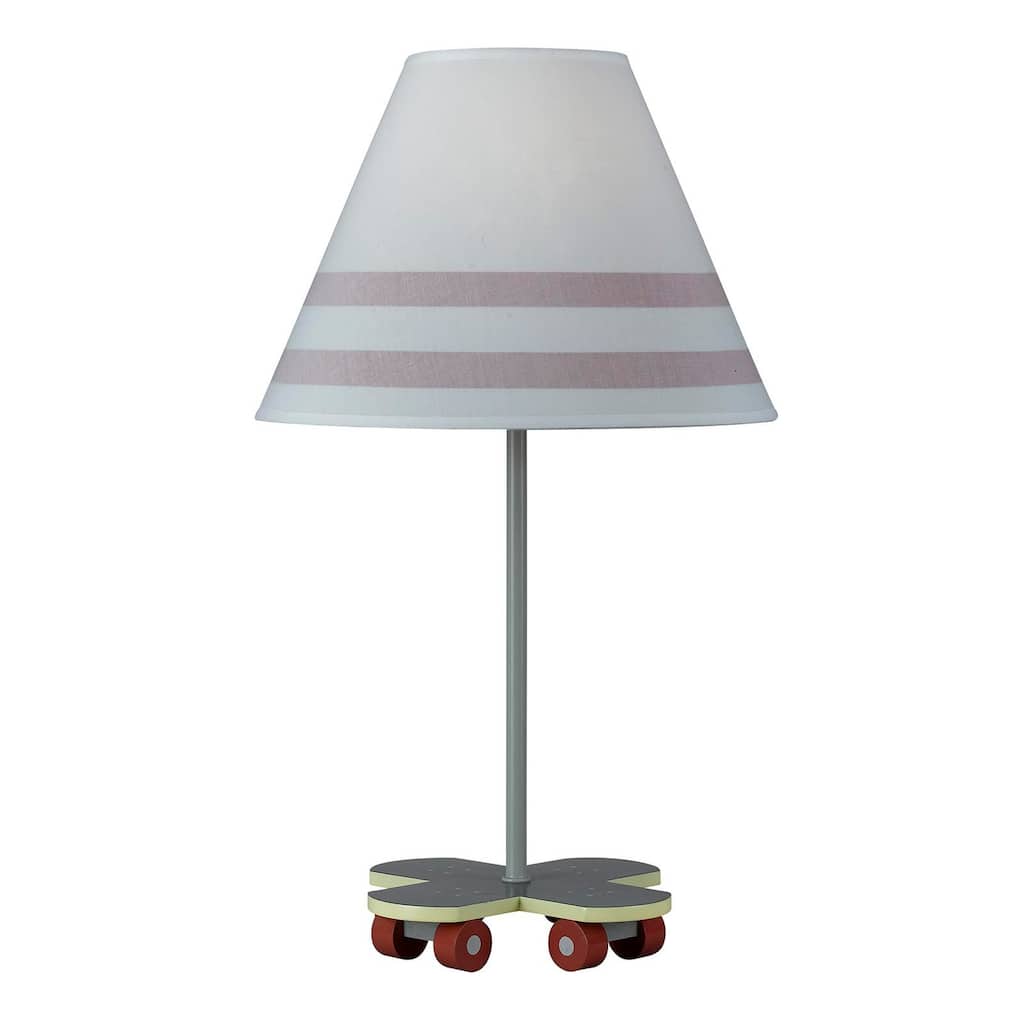 City Sleek Skateboard Lamp - 21" Multi Color Finish - 60W Round Shade - Modern Table Lamp