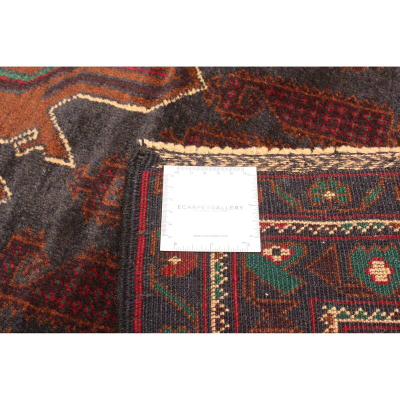 ECARPETGALLERY Hand-knotted Teimani Dark Grey Wool Rug - 3'8 x 6'6