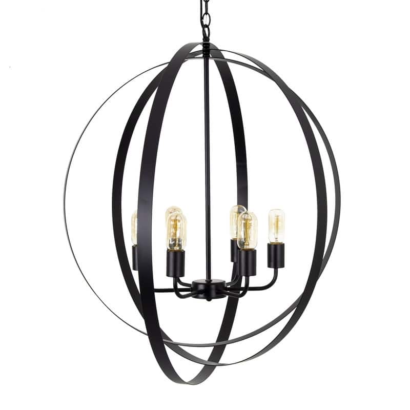 Tira 6-Light Orb Chandelier in Matte Black finish - 29.1 x 29.1 x 27.7