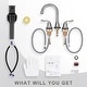 preview thumbnail 12 of 34, WOWOW 8 Inch Widespread Bathroom Faucet in Morden